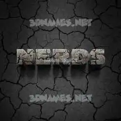 nerds in Cracked Stone style - 3D name wallpaper