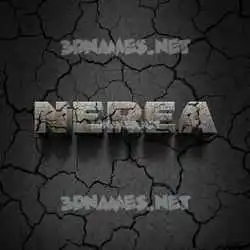 nerea in Cracked Stone style - 3D name wallpaper