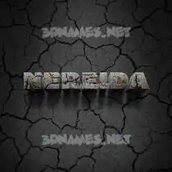nereida in Cracked Stone style - 3D name wallpaper