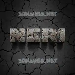 neri in Cracked Stone style - 3D name wallpaper