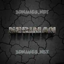 neriman in Cracked Stone style - 3D name wallpaper