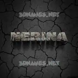 nerina in Cracked Stone style - 3D name wallpaper
