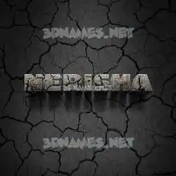 nerisha in Cracked Stone style - 3D name wallpaper