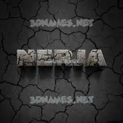 nerja in Cracked Stone style - 3D name wallpaper