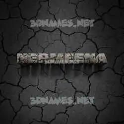 nermeena in Cracked Stone style - 3D name wallpaper