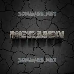 nermen in Cracked Stone style - 3D name wallpaper