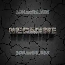 nermine in Cracked Stone style - 3D name wallpaper
