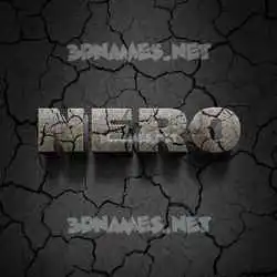 nero in Cracked Stone style - 3D name wallpaper