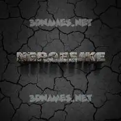 neroesjke in Cracked Stone style - 3D name wallpaper