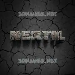 nertil in Cracked Stone style - 3D name wallpaper