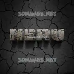 neru in Cracked Stone style - 3D name wallpaper
