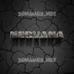nervana in Cracked Stone style - 3D name wallpaper