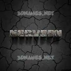 nerveen in Cracked Stone style - 3D name wallpaper
