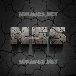 nes in Cracked Stone style - 3D name wallpaper