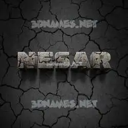 nesar in Cracked Stone style - 3D name wallpaper