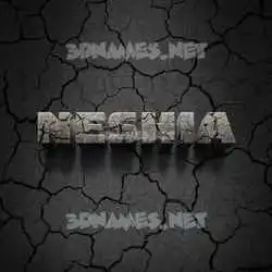 neshia in Cracked Stone style - 3D name wallpaper