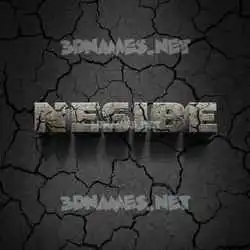nesibe in Cracked Stone style - 3D name wallpaper