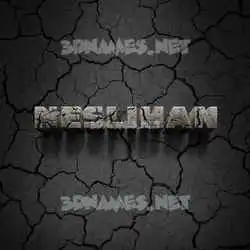 neslihan in Cracked Stone style - 3D name wallpaper