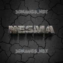 nesma in Cracked Stone style - 3D name wallpaper