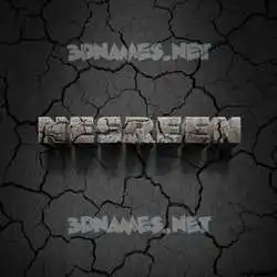 nesreen in Cracked Stone style - 3D name wallpaper