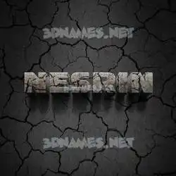 nesrin in Cracked Stone style - 3D name wallpaper