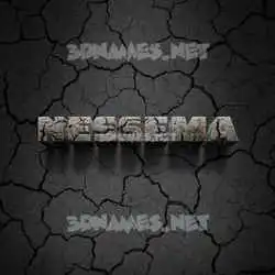 nessema in Cracked Stone style - 3D name wallpaper