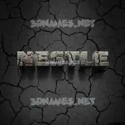 nestle in Cracked Stone style - 3D name wallpaper