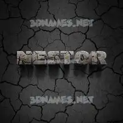 nestor in Cracked Stone style - 3D name wallpaper