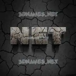 net in Cracked Stone style - 3D name wallpaper