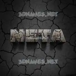 neta in Cracked Stone style - 3D name wallpaper