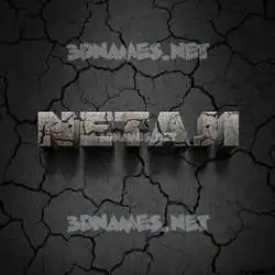 netaji in Cracked Stone style - 3D name wallpaper