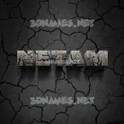 netam in Cracked Stone style - 3D name wallpaper