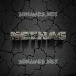 nethas in Cracked Stone style - 3D name wallpaper
