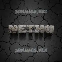 nethu in Cracked Stone style - 3D name wallpaper