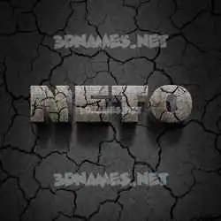 neto in Cracked Stone style - 3D name wallpaper