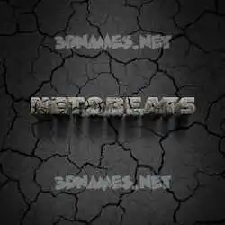 netobeats in Cracked Stone style - 3D name wallpaper