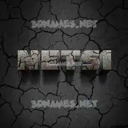netsi in Cracked Stone style - 3D name wallpaper