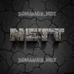 nett in Cracked Stone style - 3D name wallpaper