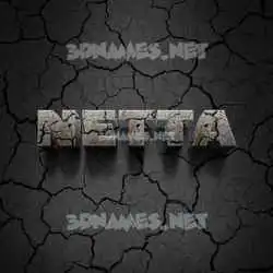 netta in Cracked Stone style - 3D name wallpaper