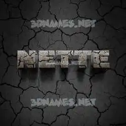 nette in Cracked Stone style - 3D name wallpaper