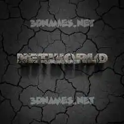 networld in Cracked Stone style - 3D name wallpaper