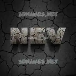 nev in Cracked Stone style - 3D name wallpaper