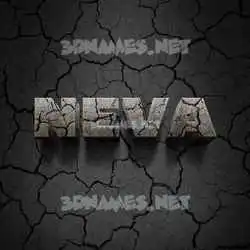 neva in Cracked Stone style - 3D name wallpaper