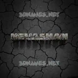 nevashan in Cracked Stone style - 3D name wallpaper
