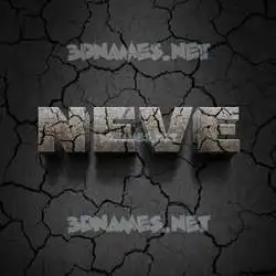 neve in Cracked Stone style - 3D name wallpaper