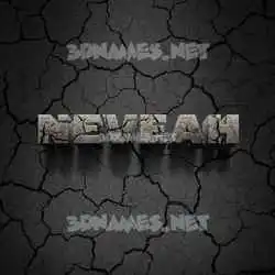 neveah in Cracked Stone style - 3D name wallpaper