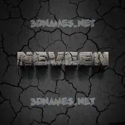 neveen in Cracked Stone style - 3D name wallpaper