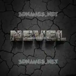 nevel in Cracked Stone style - 3D name wallpaper