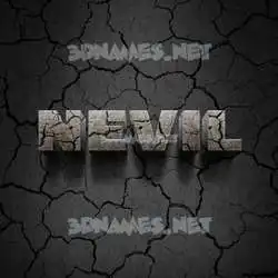 nevil in Cracked Stone style - 3D name wallpaper
