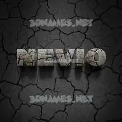 nevio in Cracked Stone style - 3D name wallpaper